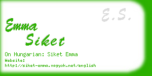 emma siket business card